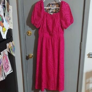 Grace Karin Vibrant and Stylish Pink Midi Dress